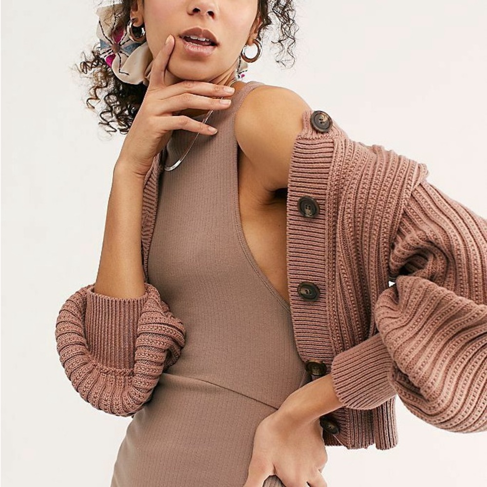 Free People All Yours Dolman Sleeve Cardigan - Mocha